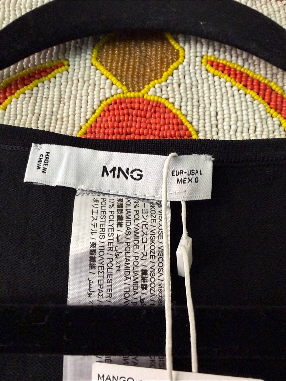 “MANGO” Beautiful NWT Rhinestone Top - Picture 3 of 5